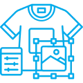 Digital T-shirt customization icon